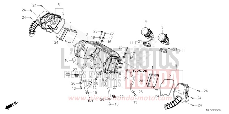 LUFTFILTER von Africa Twin DCT MAT BALLISTIC BLACK METALLIC (NHA86) von 2022